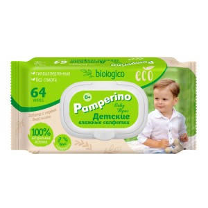 Pamperino ECO biologico №64 детские влажные салфетки