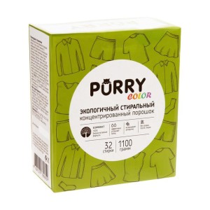 Стиральный порошок концентрат PURRY COLOR ECO, 1,1 кг