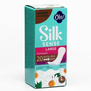 OLA! Прокладки Silk Sense Daily Deo Large ежедневные Ромашка N20