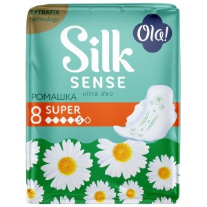 OLA! Прокладки Silk Sense Ultra Deo Super ромашка N8