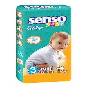 Senso Вaby Ecolne Подгузники для детей midi, 44 шт