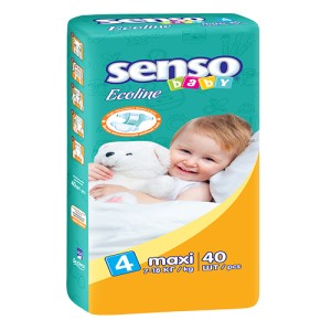 Senso Вaby Ecolne Подгузники для детей maxi, 40 шт 