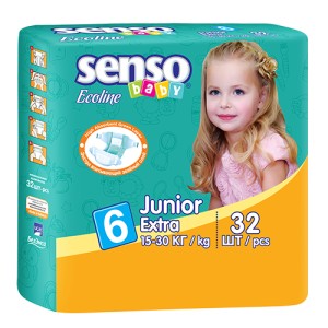 Senso Вaby Ecolne Подгузники для детей junior extra , 32 шт